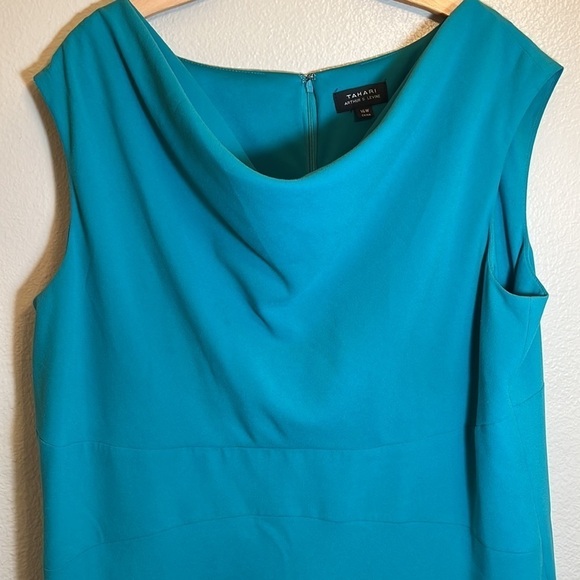Tahari ASL Green Plus Size Dress - Picture 5 of 14